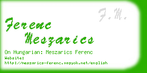 ferenc meszarics business card